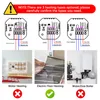 Diagrams showing wiring options for different heating systems, with corresponding images of those systems. Náhled obrázku produktu