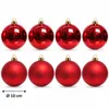 8 x Weihnachtskugeln aus Kunststoff Ø 10 cm Rot Produktbild-Vorschau 3