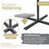 deluxe4home® Sonnenschirm Ø270 cm Anthrazit I Ampelschirm Produktbild-Vorschau 6