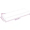 Wandregal Dunkelbraun 60x20x4 cm Massivholz Eiche Behandelt Produktbild-Vorschau 6
