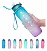 1-Liter-Sportwasserflasche mit motivierender Produktbild-Vorschau 1