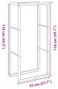 vidaXL Stojak na drewno opałowe czarny 55x30x116 cm stalowy Podgląd zdjęcia produktu 7