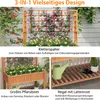 Letto da giardino rialzato COSTWAY con traliccio, cassetta Anteprima dell’immagine prodotto 6