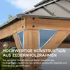 Close-up view of the wooden frame and roof structure of a gazebo. Produktbild-Vorschau