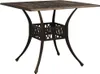 vidaXL Záhradný stôl Bronz 90x90x73 cm Hliníkový odliatok Náhľad obrázku produktu 6