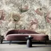 Muralo Vlies Fototapete BLUMEN Blätter Ornamente Beton Produktbild-Vorschau 4