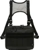 A black chest pack with straps and mesh on a white background. Náhled obrázku produktu