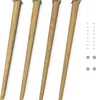 4x sossai Holzfüße rund - schräge Ausführung 71cm Eiche Produktbild-Vorschau 1
