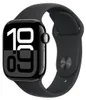 A black Apple Watch with a black sport band is shown against a white background. The watch face displays the time '10:09'. Náhľad obrázku produktu