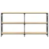vidaXL Stolik konsola dąb sonoma 156x28x80,5 cm materiał Podgląd zdjęcia produktu 4