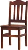 A wooden chair photographed against a white background. Produktbild-Vorschau