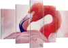 Bild auf Leinwand - Leinwandbild - 5 Teile - Flamingo Vogel Produktbild-Vorschau 1