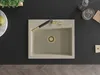 Granitový drez Mexen Oscar s 1 misou 580 x 490 mm, béžový, Náhľad obrázku produktu 4