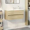 vidaXL Waschbeckenunterschrank Sonoma-Eiche 90x38,5x45cm Produktbild-Vorschau 2