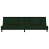 Schlafsofa 2-Sitzer mit 2 Kissen Dunkelgrün Samt 375809 Produktbild-Vorschau 4