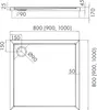 AQUABAD® Duschwanne Komplettset Basic Smooth White 90x90cm Produktbild-Vorschau 8