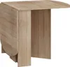 A wooden drop-leaf table with one leaf extended. Náhled obrázku produktu