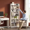 Bücherregal mit 7 Fächern, 24 x 60 x 199,2 cm, Weiß | Produktbild-Vorschau 6