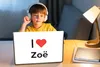 MuchoWow® Laptop Aufkleber Sticker Cover Ich liebe - Zoë - Produktbild-Vorschau 3