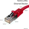 RJ45 Flachkabel m. CAT 7 Rohkabel slim rot 2m Produktbild-Vorschau 2