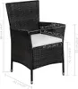 vidaXL Gartenstuhl und Hocker mit Polstern Poly Rattan Produktbild-Vorschau 3