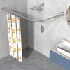 Duschvorhangstange L-Form ausziehbar halbrund 90-130 cm für Produktbild-Vorschau 5