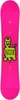 A pink snowboard with a green cartoon character graphic. Anteprima dell’immagine prodotto