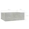 Comodini sospesi 2 pz. Grigio cemento 40x30x15 cm Materiale Anteprima dell’immagine prodotto 14