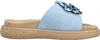 Rieker Damen Pantolette Klettverschluss Blumenapplikation Produktbild-Vorschau 2
