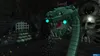 A Lego snake in a dark cave setting, with a large stone face in the background. Produktbild-Vorschau