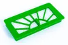 A green and white vacuum cleaner filter is shown against a white background. Produktbild-Vorschau