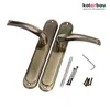 A pair of door handles with mounting hardware on a white background. Produktbild-Vorschau