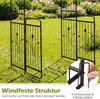 COSTWAY Rosenbogen mit Tür&Erdspieße, Gartenbogen aus Produktbild-Vorschau 7