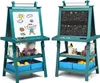 COSTWAY Dětský stojan 3 v 1, dětská tabule oboustranná, Náhled obrázku produktu 1