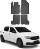 2012-2020 Dacia Sandero Fußmatten Gummi Schwarz 4 tlg Anteprima dell’immagine prodotto 1