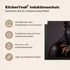 KitchenYeah© Herdabdeckplatte Frau - Schwarz - Gold - Kunst Produktbild-Vorschau 6