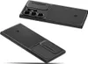 Two views of a black smartphone case with a sliding camera cover. Podgląd zdjęcia produktu