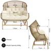 Flieks Rattan Hollywoodschaukel Schaukelstuhl Produktbild-Vorschau 3