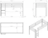Vipack Hochbett Spielbett Pino, Kiefer massiv, MDF, weiß Produktbild-Vorschau 17