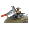 A close-up view of a gas regulator and valve attached to a gas tank. Produktbild-Vorschau