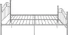 A metal bed frame on a white background. Produktbild-Vorschau