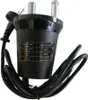 A black electrical plug with a coiled black cord. Náhled obrázku produktu