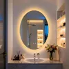 WISFOR Ovaler LED Badezimmerspiegel 70x90 cm Dimmbar Touch Produktbild-Vorschau 2