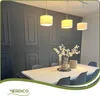 A dining room with a table and chairs, and decorative wall panels. Podgląd zdjęcia produktu