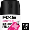 A close-up shot of an Axe Anarchy for Her bodyspray can. Anteprima dell’immagine prodotto