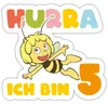 Spreadshirt Biene Maja Hurra Ich bin 5 Fünfter Geburtstag Produktbild-Vorschau 1