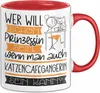 Katzencafégängerin Tasse Geschenk Spruch Wer Will Schon Produktbild-Vorschau 1
