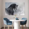 MuchoWow® Poster Pferd - Grau - Braun - Tiere - Rauch Produktbild-Vorschau 5