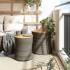 vidaXL Tavolini da giardino 2 pezzi con piano in legno Anteprima dell’immagine prodotto 3
