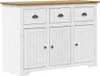 vidaXL Vysoká doska BODO bielo-hnedá 115,5x43x200,5 cm Náhľad obrázku produktu 7